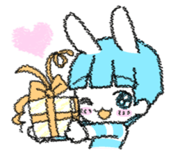 Shirahama-chan rabbit sticker #271653