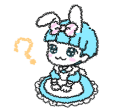 Shirahama-chan rabbit sticker #271654