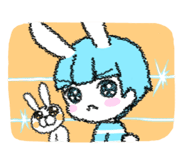 Shirahama-chan rabbit sticker #271655