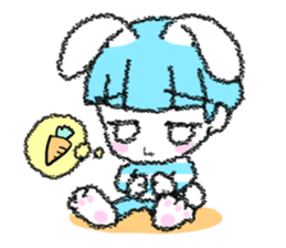 Shirahama-chan rabbit sticker #271657
