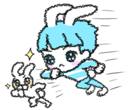 Shirahama-chan rabbit sticker #271659