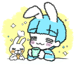 Shirahama-chan rabbit sticker #271661