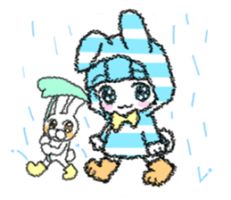 Shirahama-chan rabbit sticker #271664