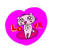 And Friends of peach cat whim sticker #272543