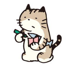 Pouch the cat 2 sticker #273314