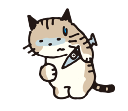 Pouch the cat 2 sticker #273334