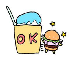 Fairy burger of the hamburger sticker #273911