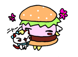 Fairy burger of the hamburger sticker #273915