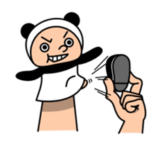 Funny hand puppet sticker #273951