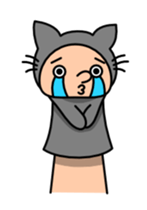 Funny hand puppet sticker #273953