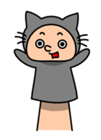 Funny hand puppet sticker #273955