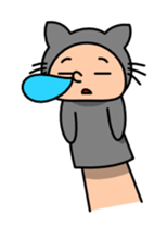 Funny hand puppet sticker #273956