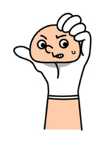 Funny hand puppet sticker #273957