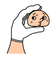 Funny hand puppet sticker #273958