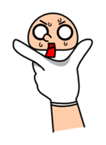 Funny hand puppet sticker #273959