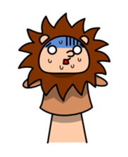 Funny hand puppet sticker #273963