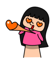 Funny hand puppet sticker #273966