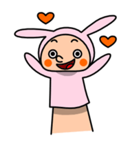 Funny hand puppet sticker #273977