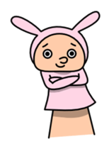 Funny hand puppet sticker #273978