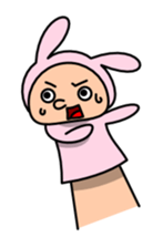 Funny hand puppet sticker #273980