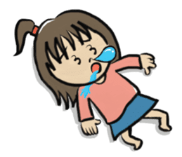 An older sister and younger brother sticker #274786