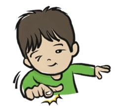 An older sister and younger brother sticker #274789