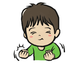 An older sister and younger brother sticker #274794