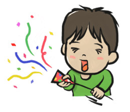 An older sister and younger brother sticker #274797