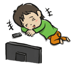 An older sister and younger brother sticker #274802