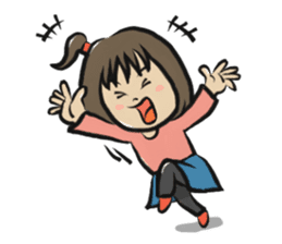 An older sister and younger brother sticker #274809