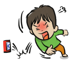 An older sister and younger brother sticker #274812