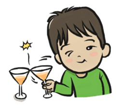 An older sister and younger brother sticker #274813