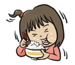 An older sister and younger brother sticker #274814