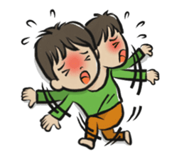 An older sister and younger brother sticker #274816