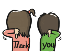 An older sister and younger brother sticker #274824