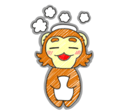 Hokkori Monkey sticker #275105