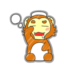 Hokkori Monkey sticker #275107