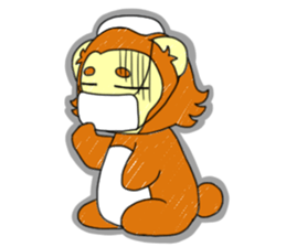 Hokkori Monkey sticker #275111