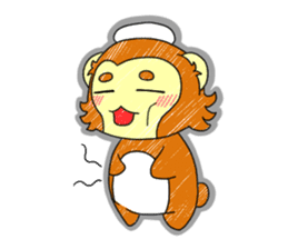 Hokkori Monkey sticker #275112