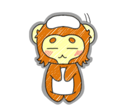 Hokkori Monkey sticker #275114