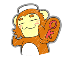 Hokkori Monkey sticker #275117
