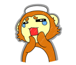 Hokkori Monkey sticker #275124