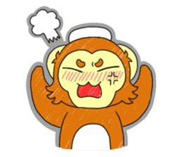 Hokkori Monkey sticker #275125