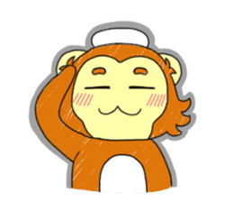 Hokkori Monkey sticker #275126