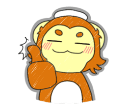 Hokkori Monkey sticker #275129