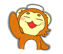 Hokkori Monkey sticker #275132