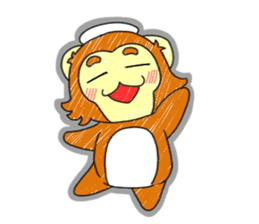 Hokkori Monkey sticker #275133