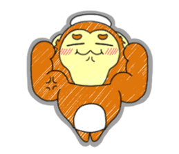 Hokkori Monkey sticker #275134