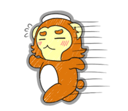 Hokkori Monkey sticker #275136