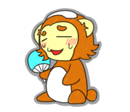 Hokkori Monkey sticker #275138